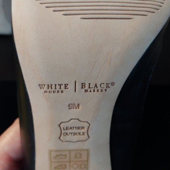 White House Black Market Scarlett Black and White Pumps - Size 9 - Picture 9 of 14